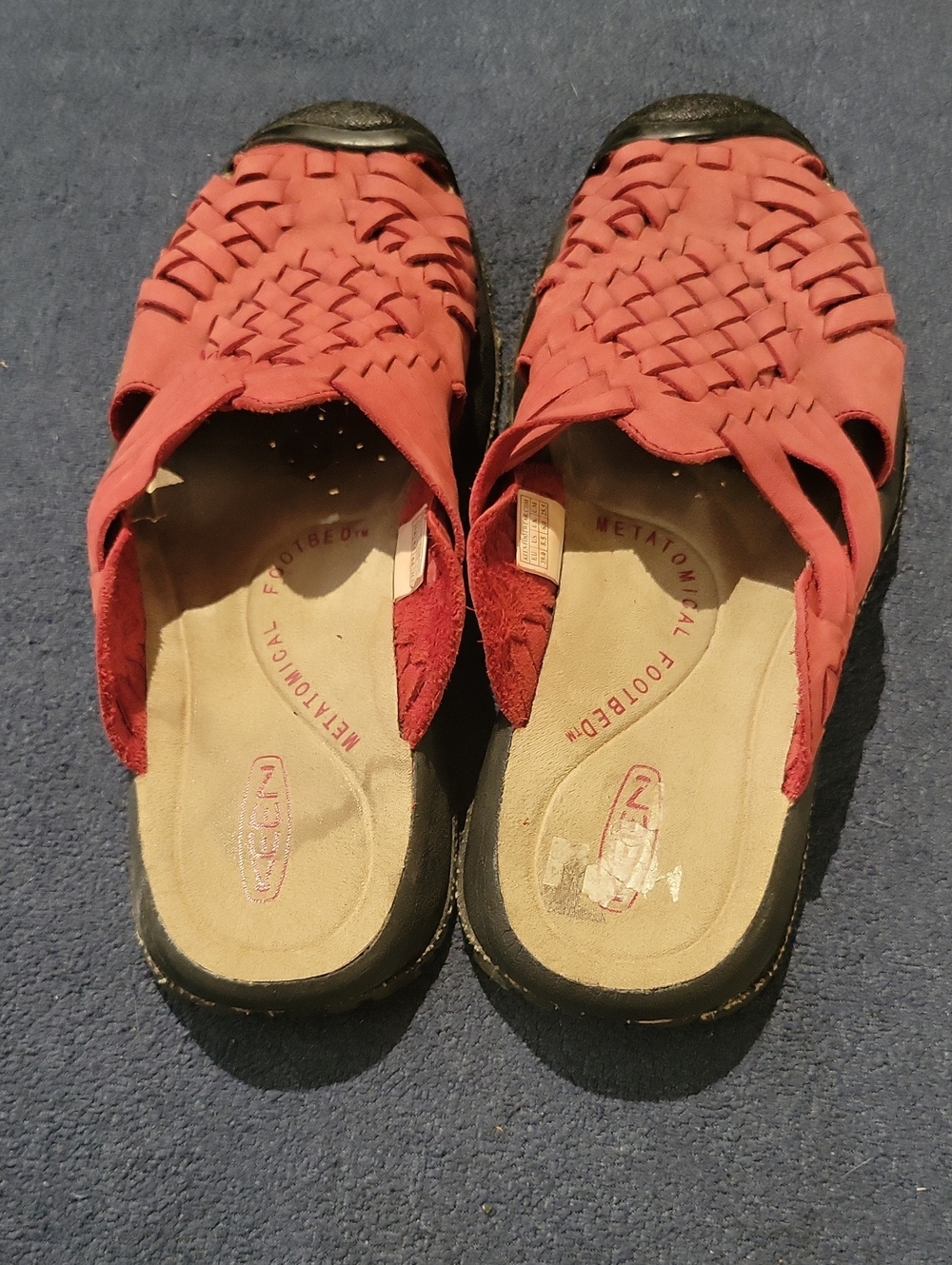 Keen Red Suede Woven Slipon Shoes Isabella Huarache 8.5